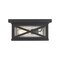 Z-Lite Brookside 2 Light Outdoor Flush Ceiling Mount Fixture, Black And Clear Seedy 583F-BK - alternate 3